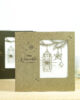 PALUXA_Leuchtende_Laterne_Variante_Brownsilver.jpg Zwei Farbvarianten PALUXA Lasercut-Weihnachtskarte mit Laternen Motiv, stehend, in Farben Brownsilver und Forestgreen.