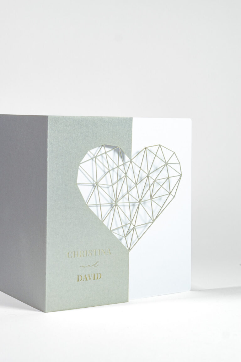 Motiv Crystal Heart in Silber